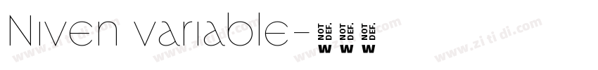 Niven variable字体转换